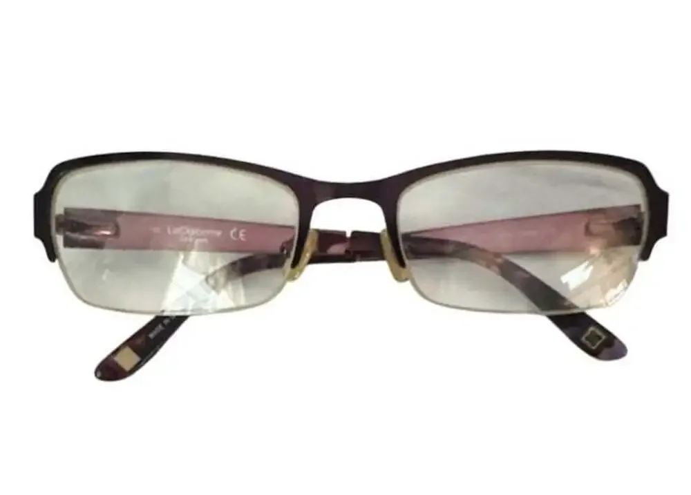 Liz Claiborne Women's Semi-Rimless Rectangle Metal Eyeglasses, L352 0FB2 135